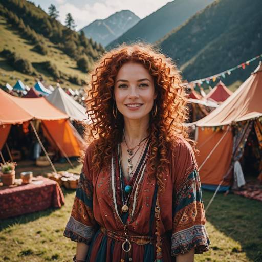 Bohemian Woman at Mountain Festival Bohemian Woman at Mountain Festival