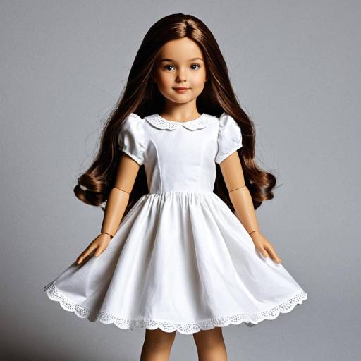 Realistic Paper Doll in White Dress
