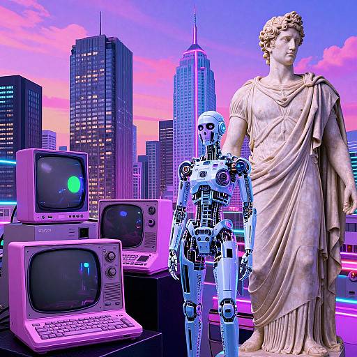 Vaporwave Retro Futuristic Collage