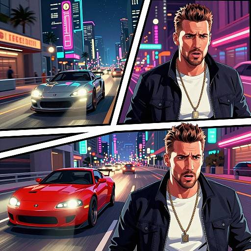Andrew Tate GTA Neon Chase