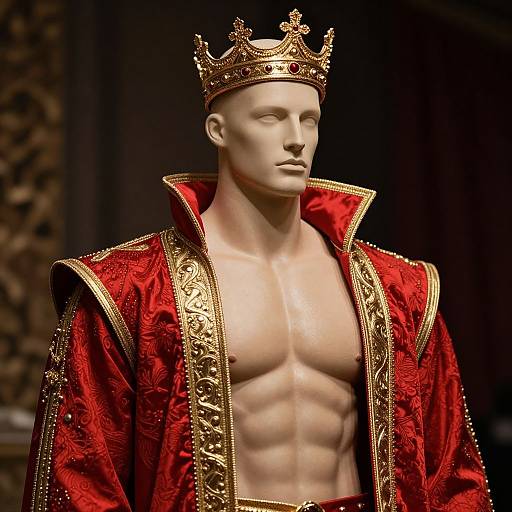 Regal Male Mannequin in Dramatic Lighting