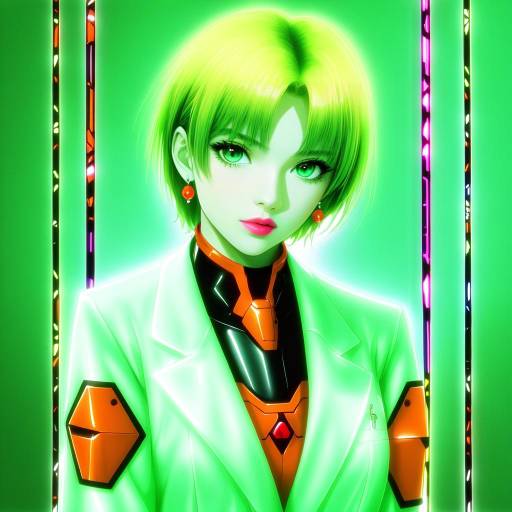Illustration of Akagi ritsuko, neon genesis evangelion in the style of Rikatan