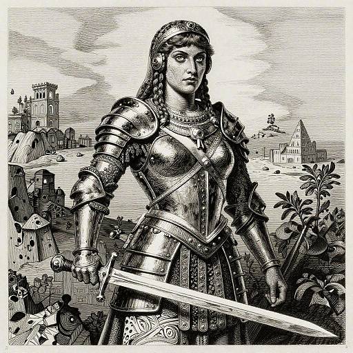 Fierce Amazon Warrior Queen Artwork