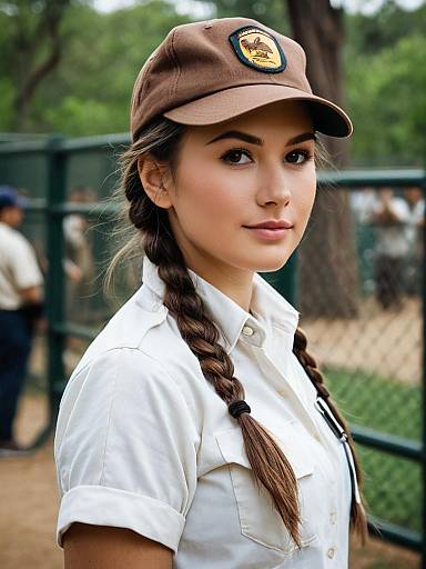 Realistic Female Zookeeper Portrait