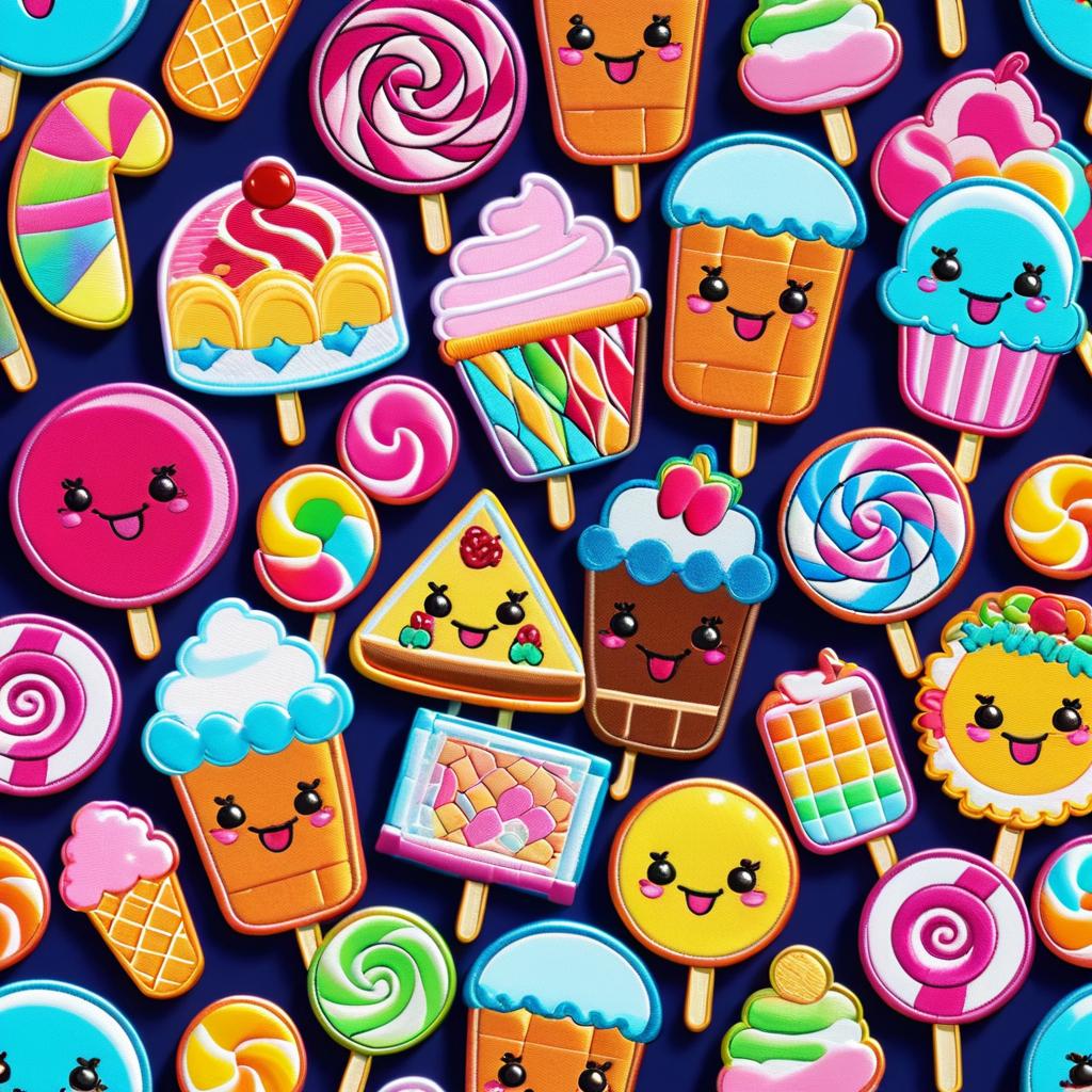 Whimsical Candy Food Character Embroidery Design