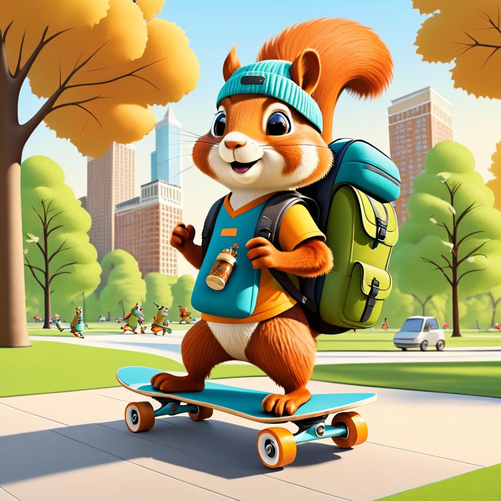 Skateboarding Squirrel's Nutty Adventure