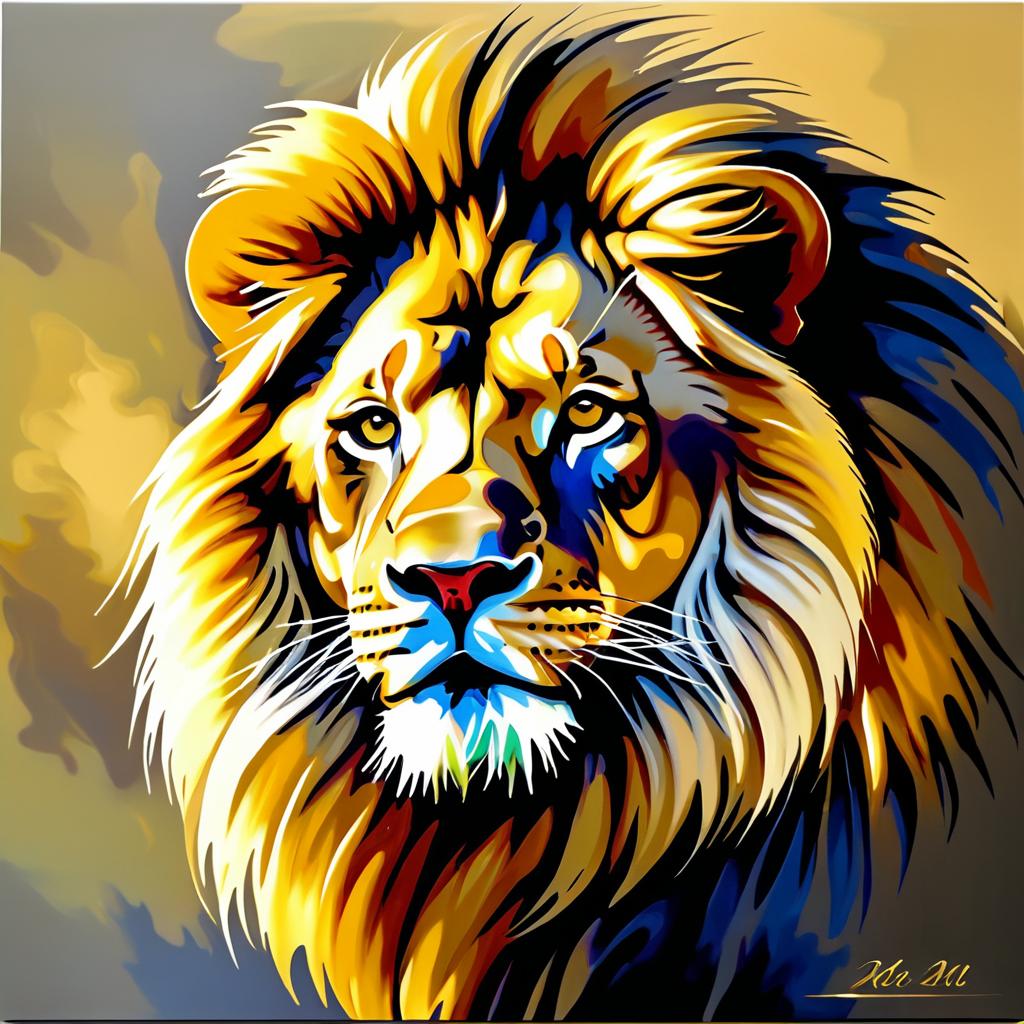 Five Star Award Winning Lion Artwork