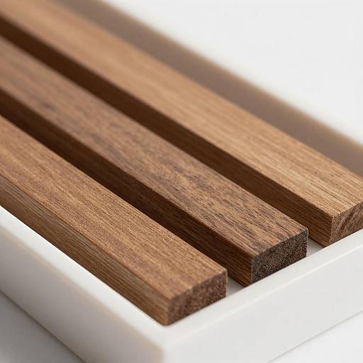 Elegant Wooden Slats in Framed Composition