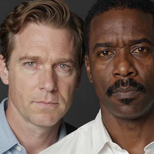 Close-up Portrait of Two Diverse Men