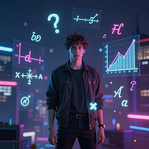 Cyberpunk Sexy Math Visual
