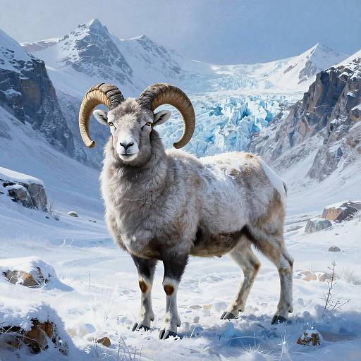 Glacier Ram Ice Painting Magic