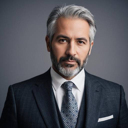 Refined Middle-Aged Man in Dark Suit