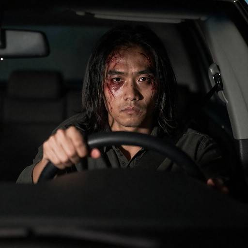 Night Drive: Bloodied Man Behind Wheel