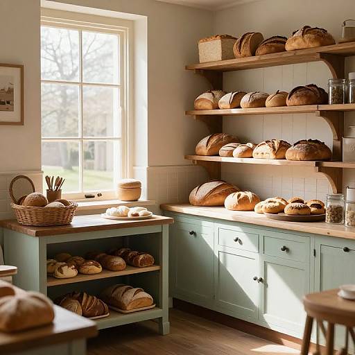 Cozy Vintage Bakery Kitchen Scene