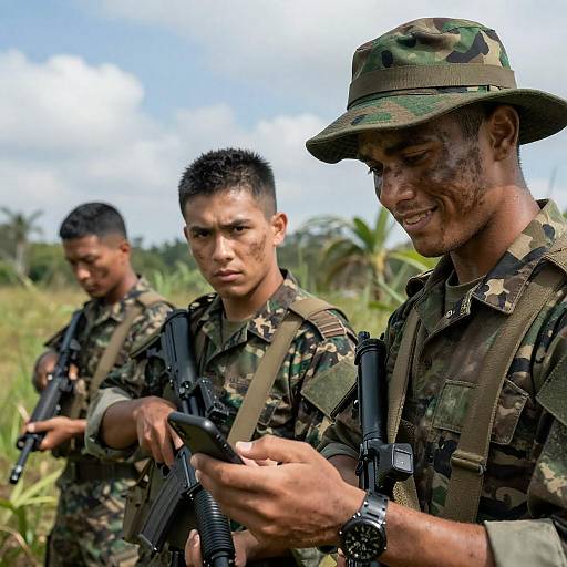 Soldiers in Jungle: A Vivid Portrait