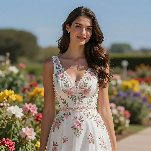 Elegant Summer Wedding Dress Portrait