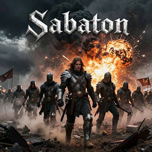 Epic War-Themed Sabaton Album Cover