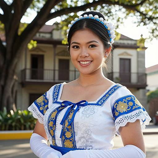 Photorealistic Filipiniana Woman in Intramuros