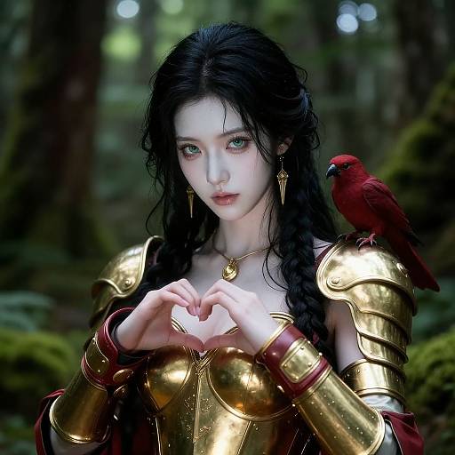 Ethereal Warrior in Gold Armor