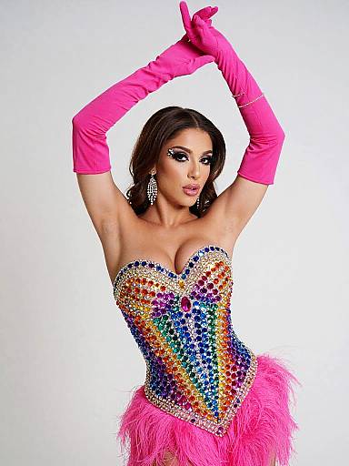 Vibrant Studio Portrait of Show Performer