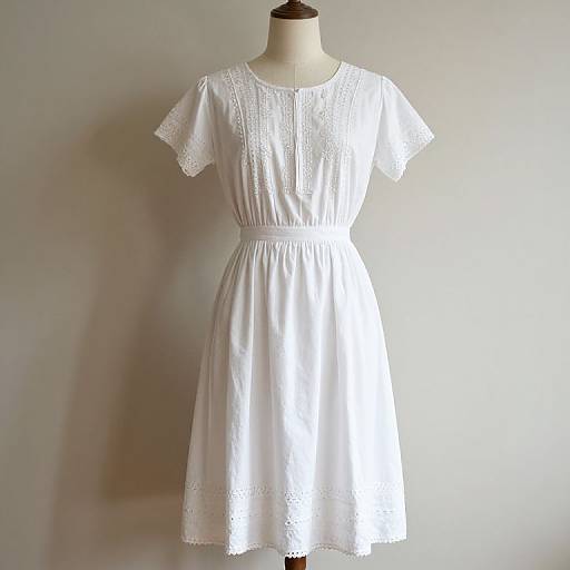 Vintage 1930s Embroidered Day Dress