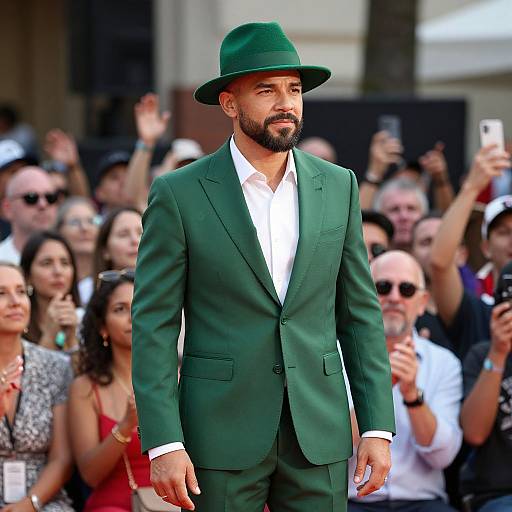 Charismatic Man in Green Fedora