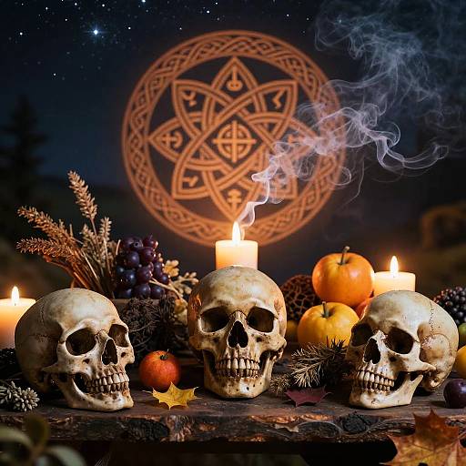 Samhain Ritual Under Starry Sky
