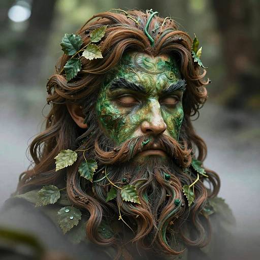 Mythical Forest Creature Beard Paint