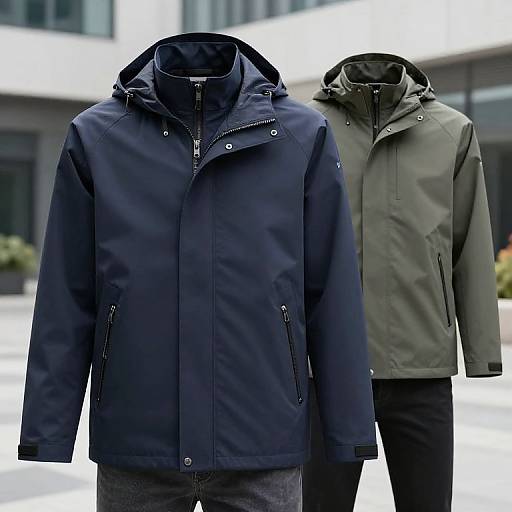 Sleek Urban Windbreakers Photography