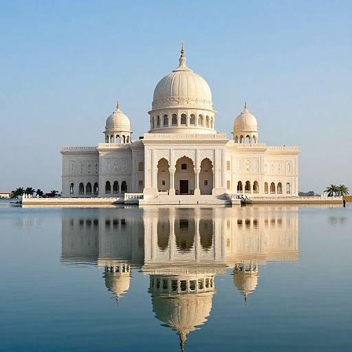 Majestic Domed Palace Over Tranquil Sea