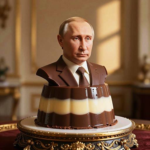 Surreal Putin Pudding Portrait