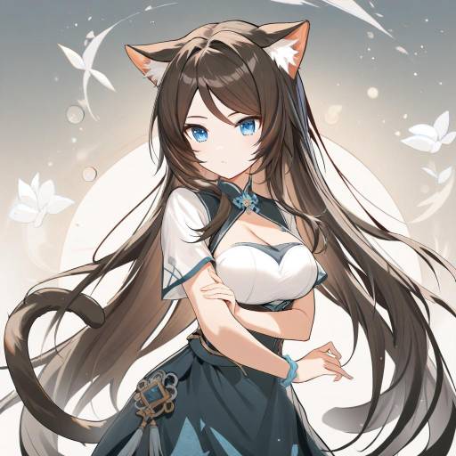 Illustration of Aina (mao lian), original in the style of Icomochi