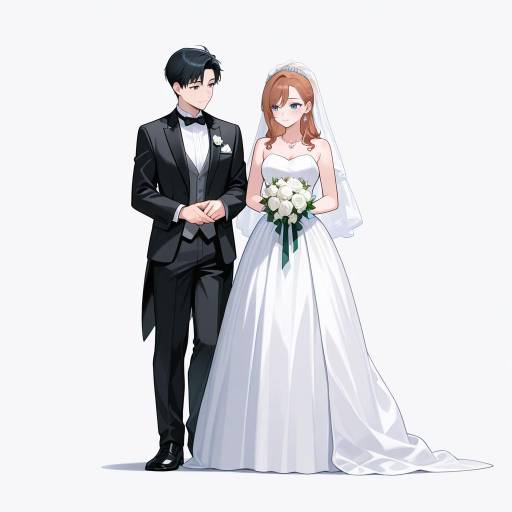 Elegantly Romantic Wedding Couple Portrait Elegantly Romantic Wedding Couple Portrait