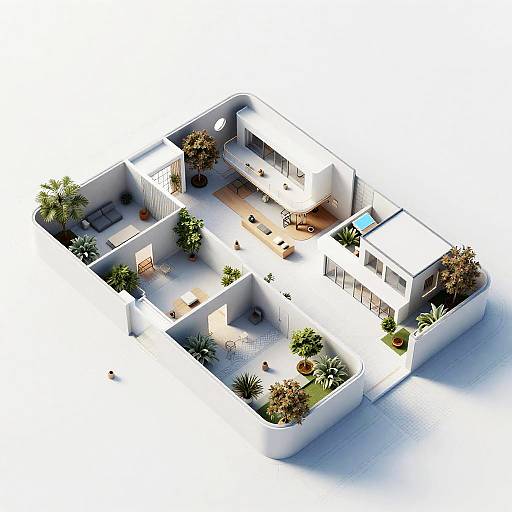 Futuristic AI-Generated Floor Plan