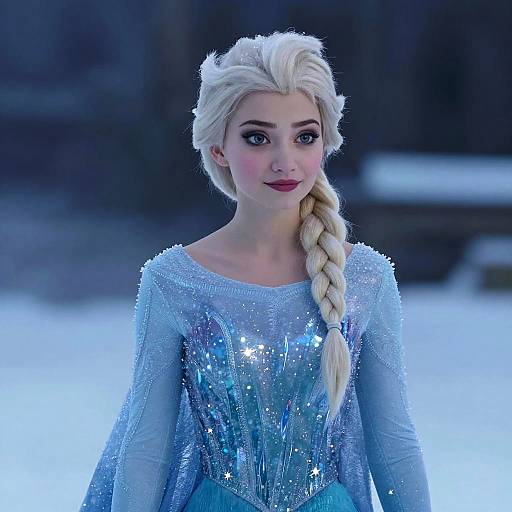 Epic Cinematic Winter Scene with Ice Magic