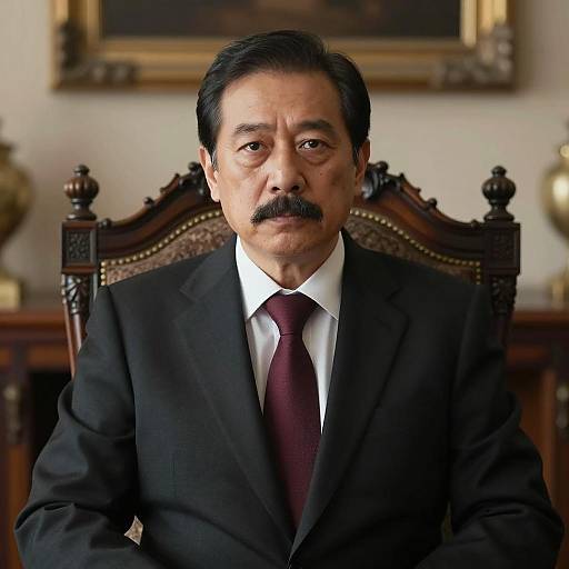 Serious Middle-Aged Man in Formal Attire