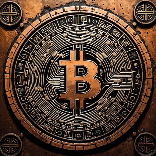 Ancient Bitcoin Artifact on Copper Panel