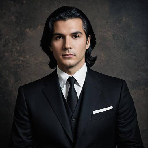 Man in Mid-Century Style Dark Suit