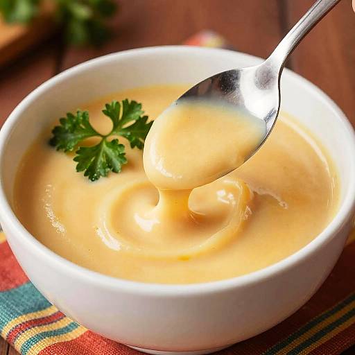 Creamy Orange Soup with Parsley Garnish