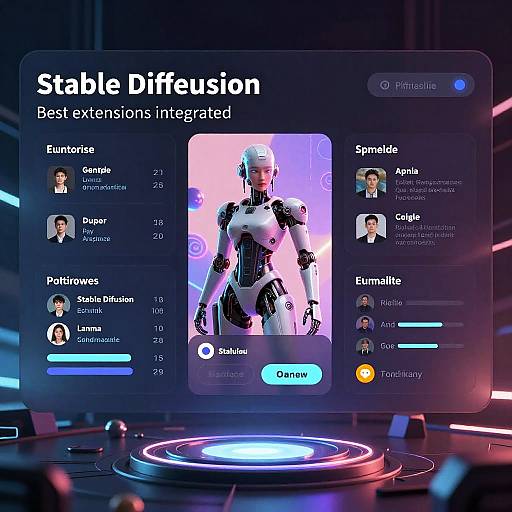 Cybernetic AI Platform with Vibrant UI