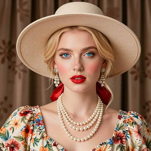 Elegant Portrait of a Blonde Woman