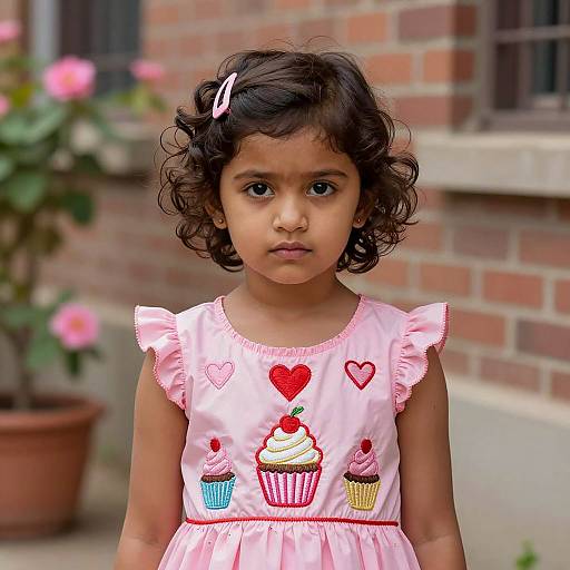 Vibrant Cupcake Pageant Dress Portrait