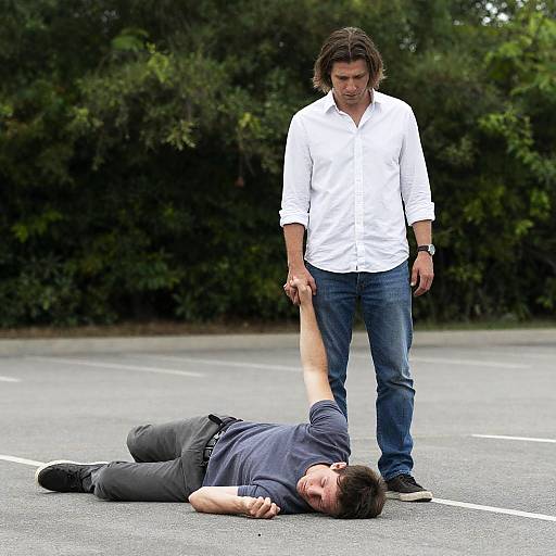 Concern in the Parking Lot Scene