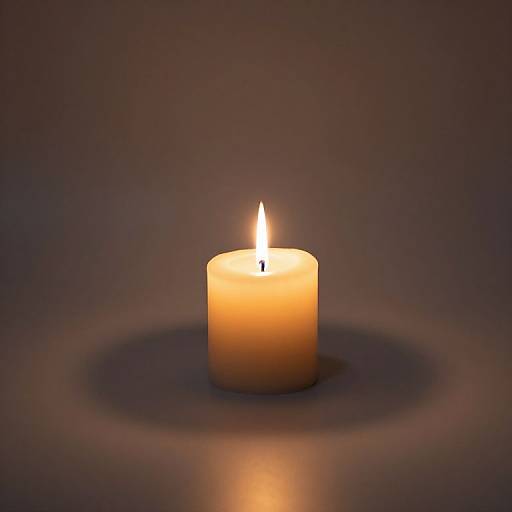 Lonely Candle in Endless Void