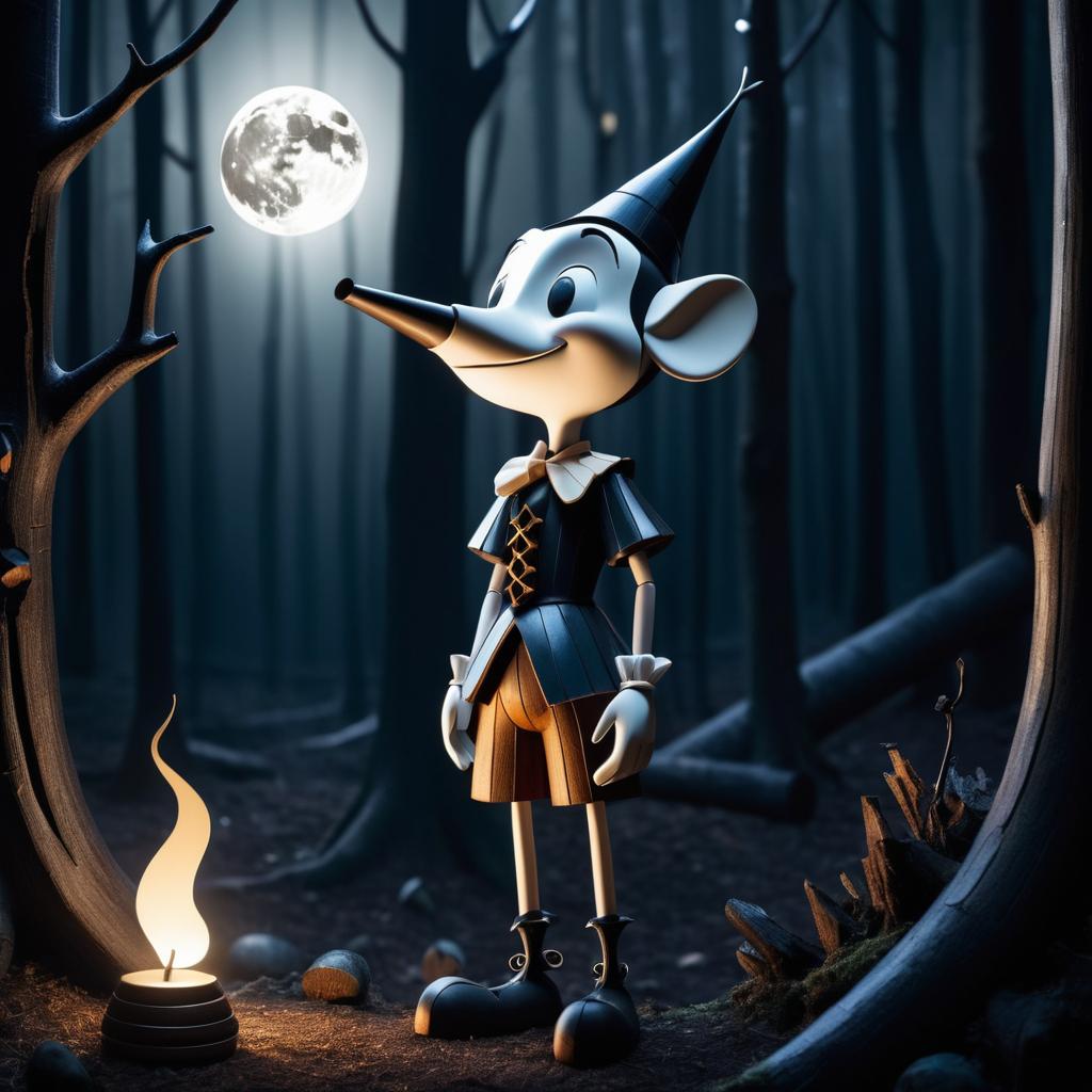 Dark Enchanted Pinocchio in Forest