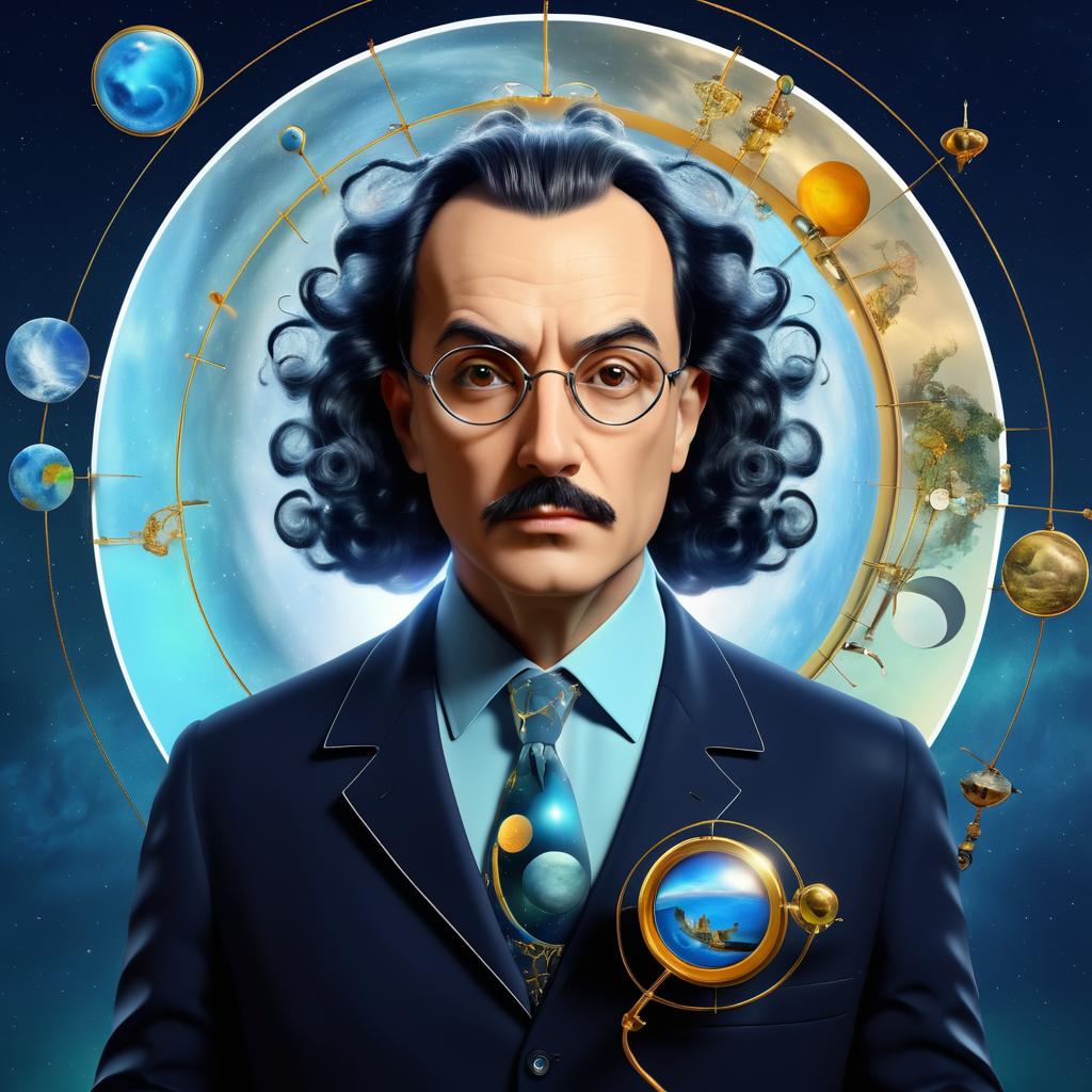 Surreal Scientist Portrait Inspired by Dalí