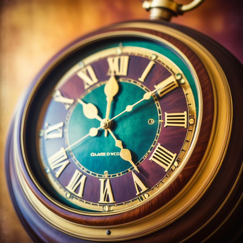 Nostalgic Antique Clock Macro Photography