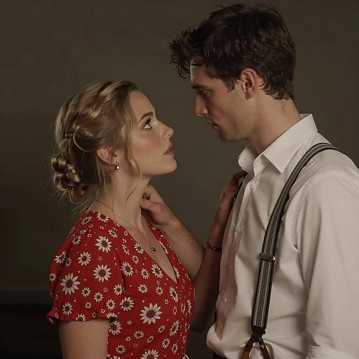 Romantic Portrait of a Young Couple