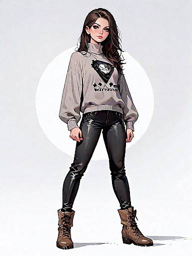 Stylish Woman in Casual Chic Outfit