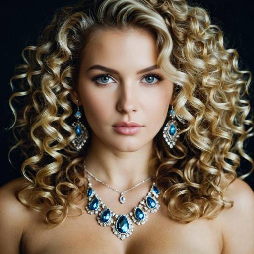 Realistic Portrait of a Girl with Curls